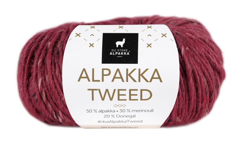 116 Alpakka Tweed Dyp rød